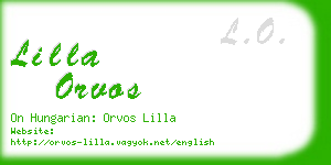 lilla orvos business card